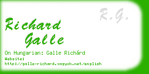 richard galle business card